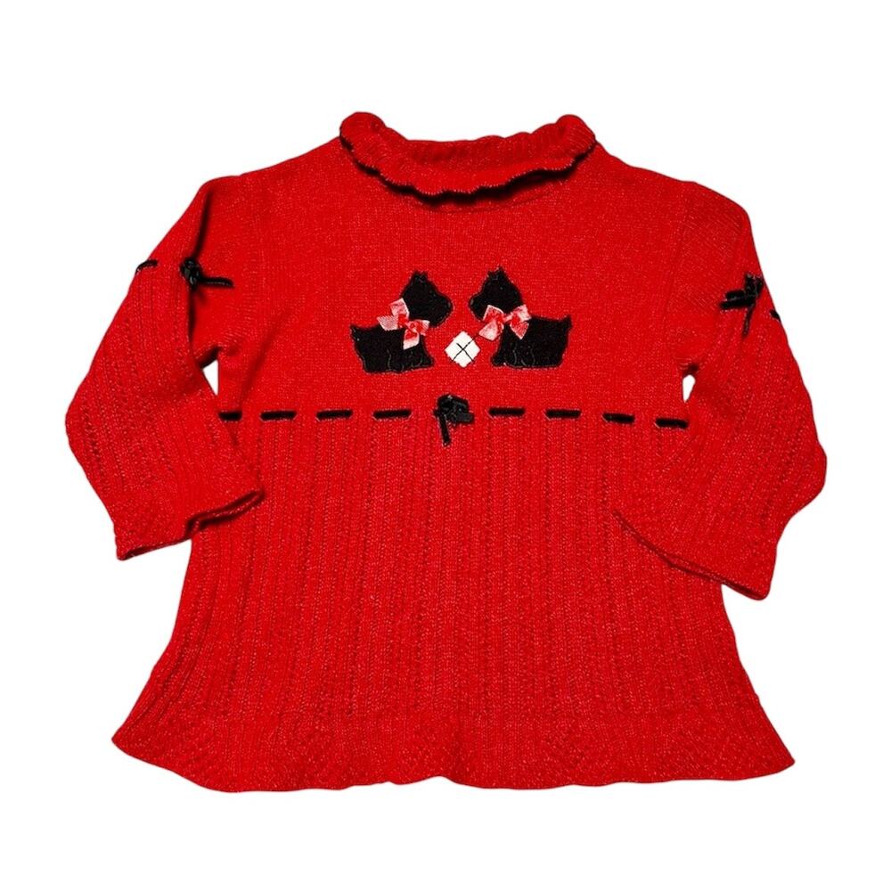 BT Kids Vintage Scottie Knit Dress Size 2T